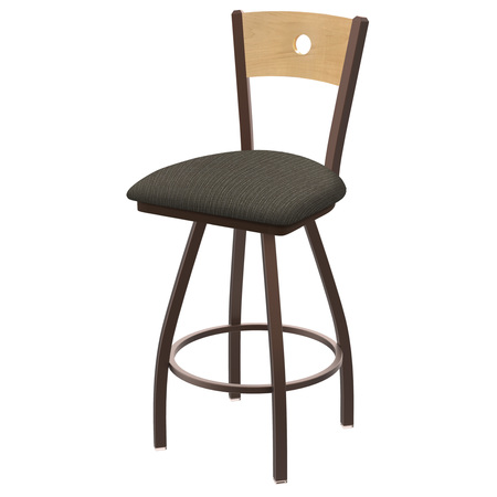 36 Swivel Counter Stool,Black Wrinkle,Nat Back,Graph Chalice Seat